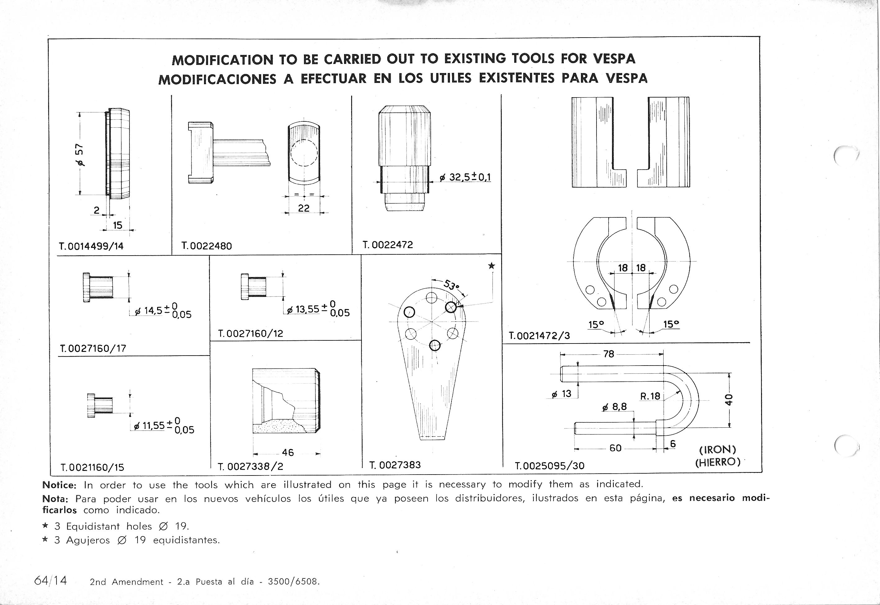 Vespa Service Station Manual 64-14