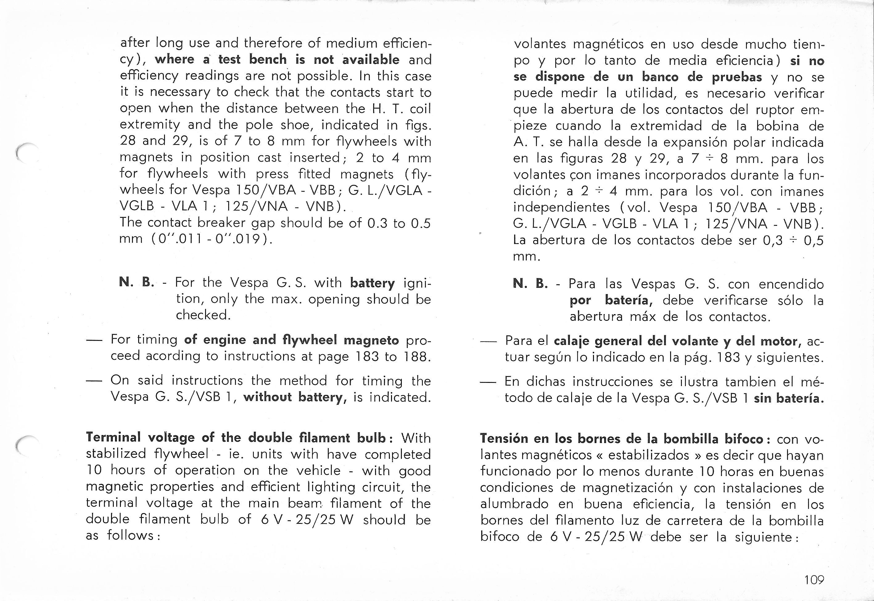 Vespa Service Station Manual 109