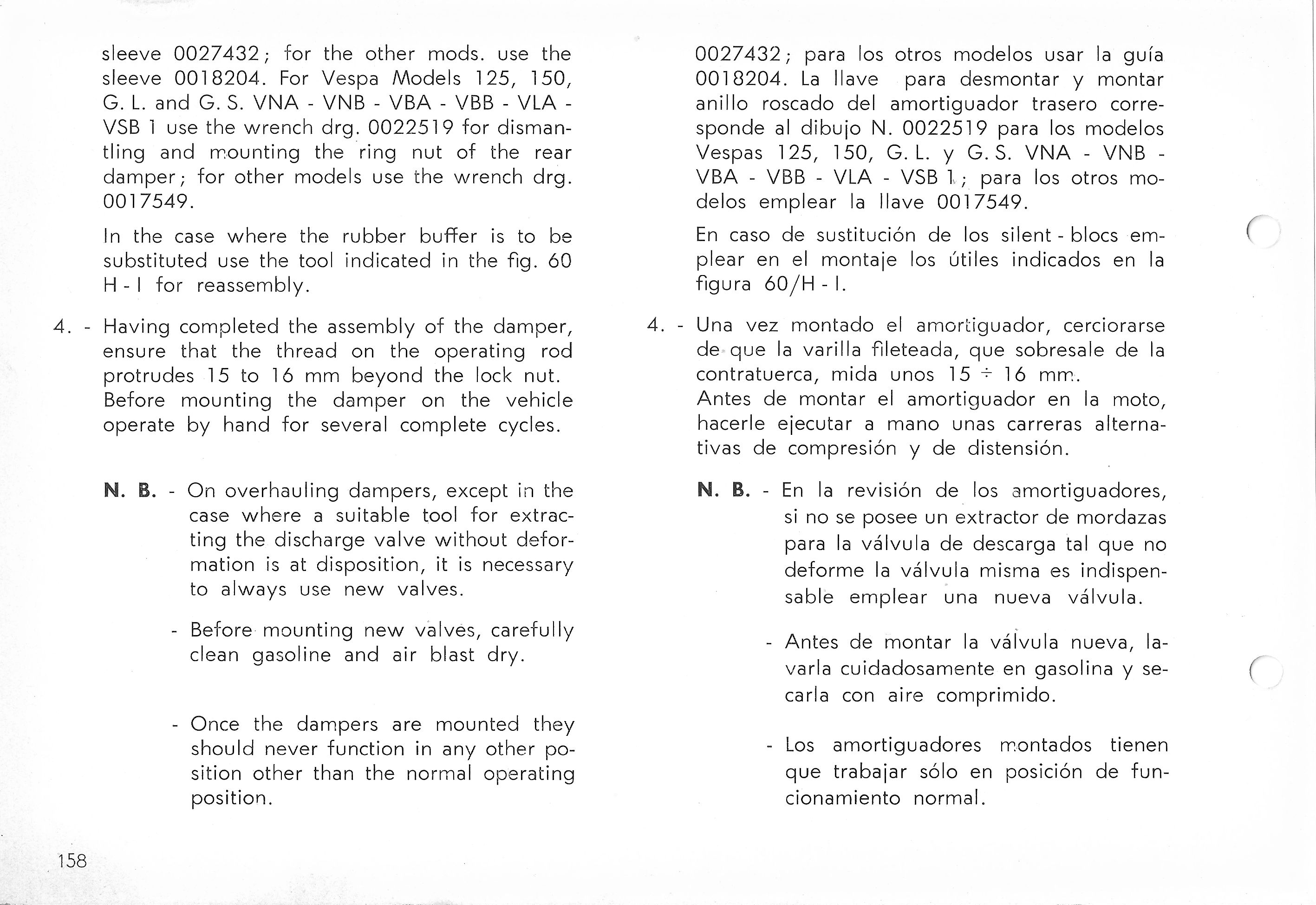 Vespa Service Station Manual 158