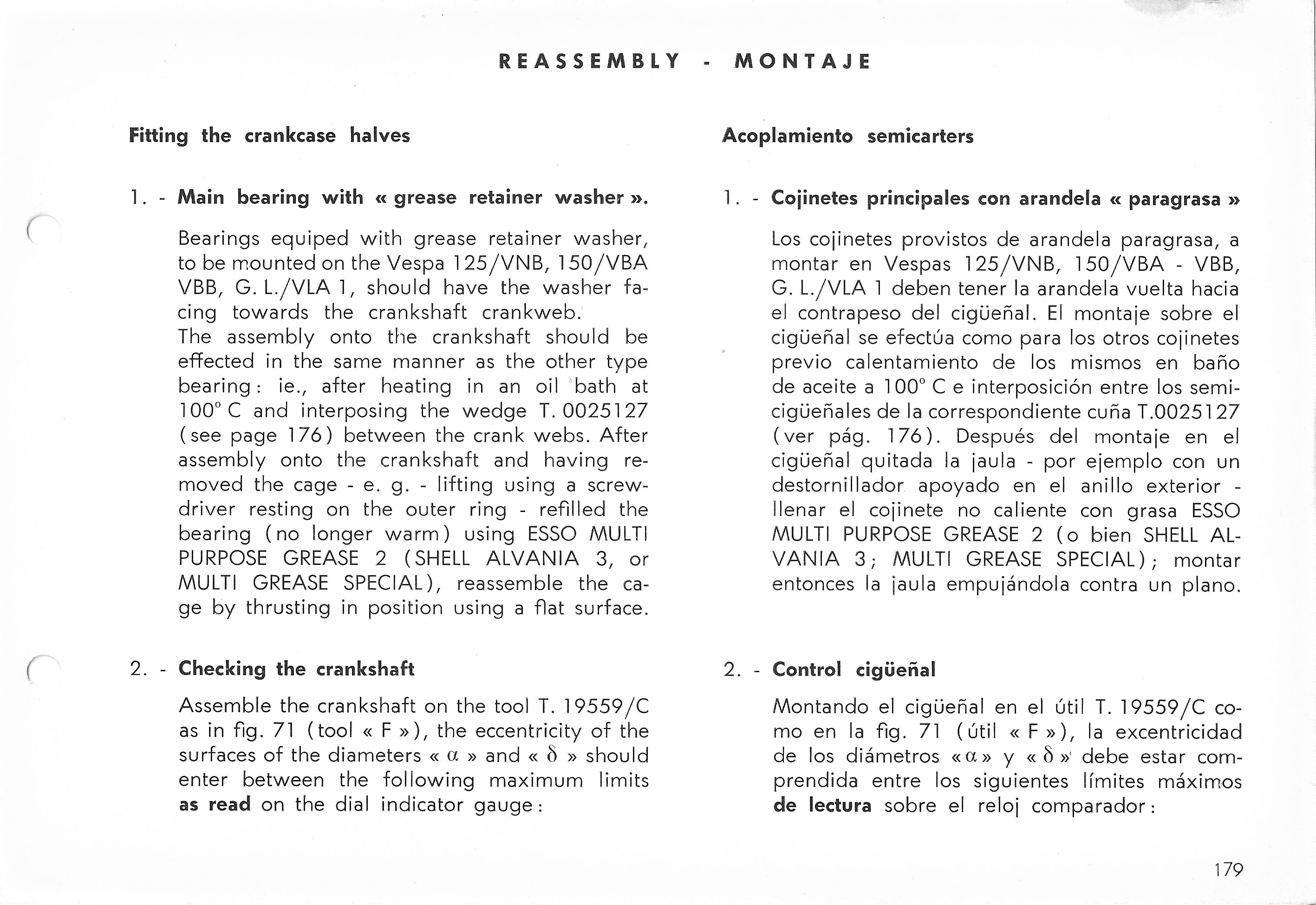Vespa Service Station Manual 179