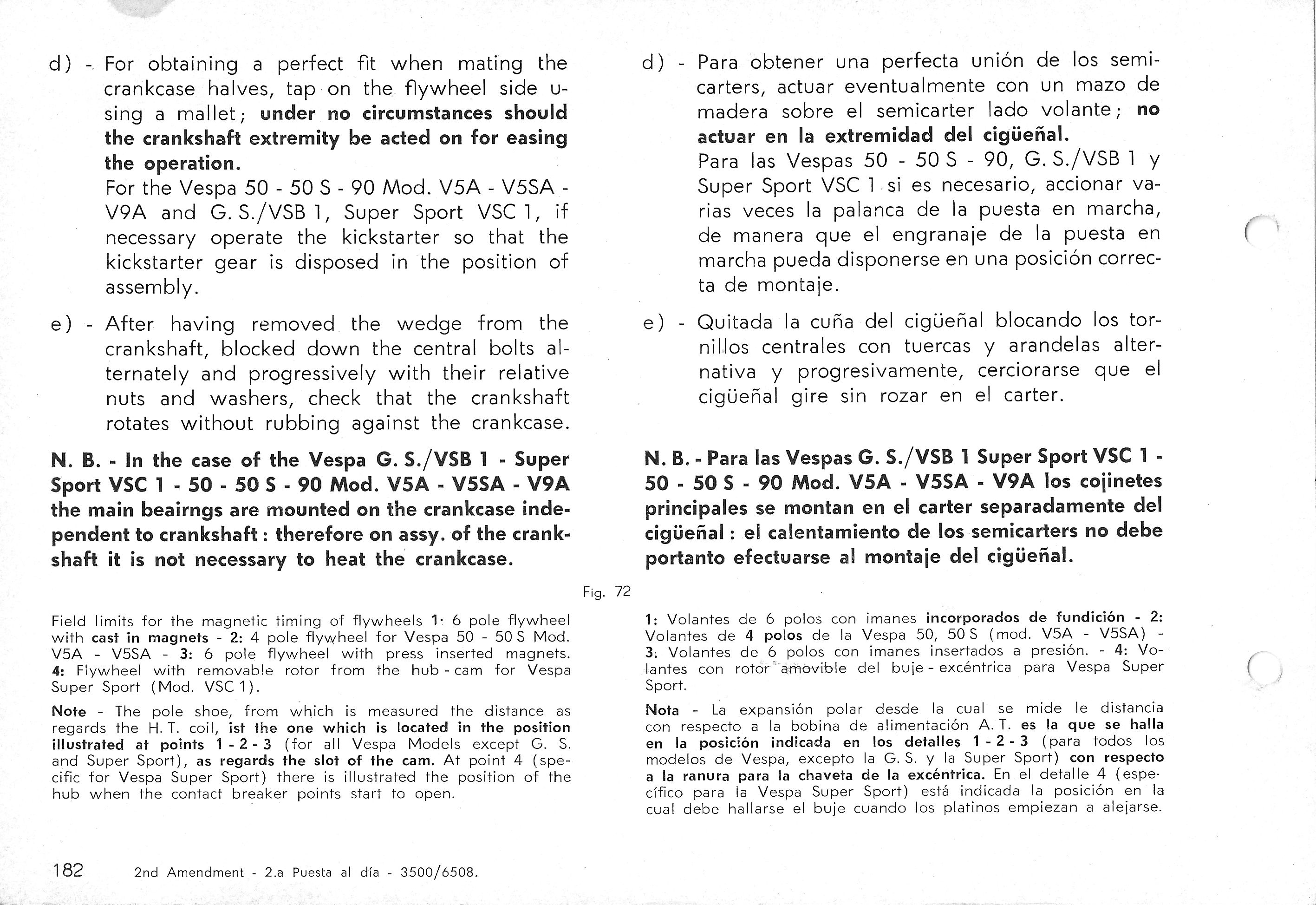 Vespa Service Station Manual 182