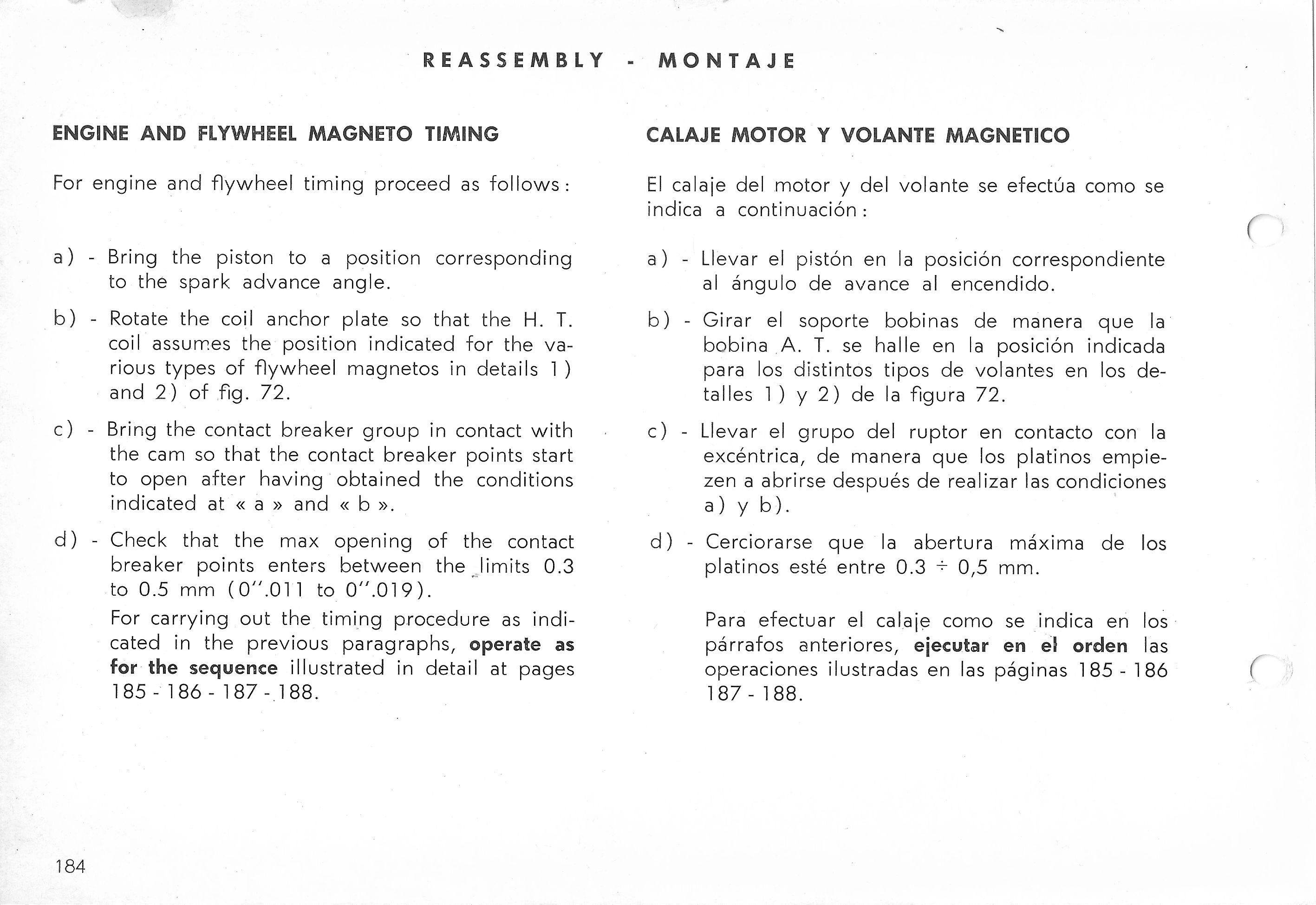 Vespa Service Station Manual 184-